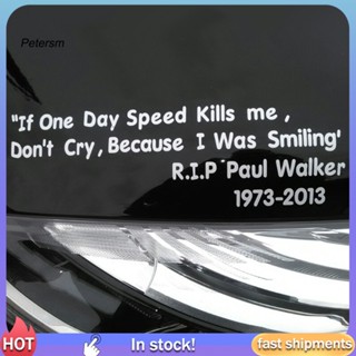 สติกเกอร์สะท้อนแสง PP If One Day Speed Kills Me มีกาวในตัว สําหรับตกแต่งรถยนต์