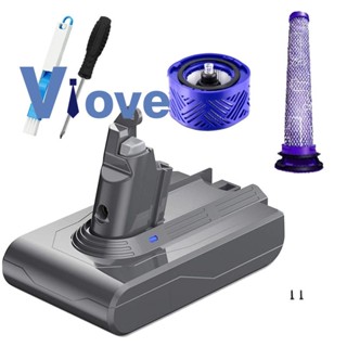 อะแดปเตอร์แบตเตอรี่ 21.6V V6 DC62 และฟิลเตอร์ อะไหล่เครื่องดูดฝุ่น สําหรับ Dyson V6 SV04 SV03 DC58 DC59 DC61 DC74 Animal DC72