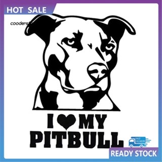 สติกเกอร์สะท้อนแสง กันน้ํา ลายการ์ตูน I Love My Pitbull Bulldog สําหรับติดตกแต่งรถยนต์ จํานวน 1 ชิ้น