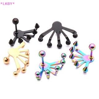 Luckybabys&gt; 1 ชิ้น สเตนเลส หู Tragus Spike Paw ออกแบบต่างหูสตั๊ด เครื่องประดับร่างกาย สําหรับผู้หญิง ผู้ชาย ของขวัญใหม่