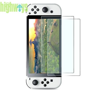 ฟิล์มกระจกนิรภัย HD ป้องกันรอย สําหรับ Switch OLED Game Console [highways.th] 2 ชิ้น