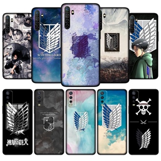 เคสซิลิโคนนิ่ม ลายโลโก้ Attack on Titan RCZ16 สําหรับ Realme C2 C3 C11 2020 C12 C15