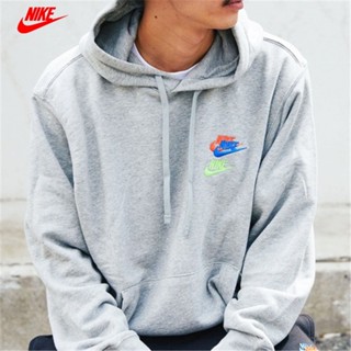 Nike 100% Origianl เสื้อกันหนาวลําลอง มีฮู้ด ปักลาย มีหลายตะขอ สําหรับผู้ชาย ผู้หญิง DD4667