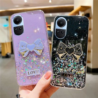 พร้อมส่ง ใหม่ เคสโทรศัพท์มือถือแบบใส แต่งกลิตเตอร์ ระยิบระยับ กันรอยเลนส์กล้อง ลายดาว ท้องฟ้ากลางคืน แฟชั่น สําหรับ Oppo Reno10 Pro Reno 10 Pro+ 5G 2023 Reno10Pro+