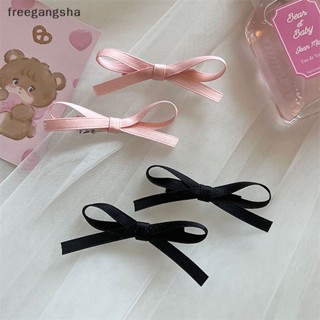 [FREG] 2023 Japan South Korea Sweet Bow Hair Clip Versatile Bang Clip Princess Hair Card Soft Girl Edge Clip Girl Hair Accessories New FDH