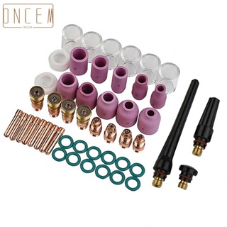 【ONCEMOREAGAIN】49pcs TIG Welding Torch Stubby Gas Lens #10 Pyrex Glass Cup Tool Kit WP-17/18/26