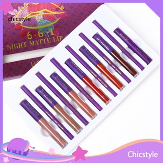 Chicstyle ลิปสติก ไพรเมอร์ เนื้อลิขวิด ไม่เหนียวเหนอะหนะ แบบพกพา สําหรับเด็กผู้หญิง 13 ชิ้น ต่อชุด