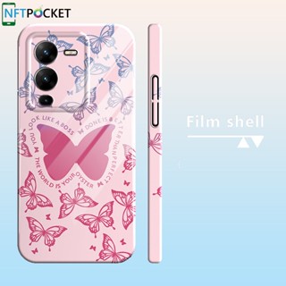 เคสโทรศัพท์มือถือ ลายผีเสื้อ สําหรับ VIVO V25 S15 V23 S12 V20 S7 T1 S15E IQOO X50 X60 X70 X80 X90 Y12 Y15 Y3 Y19 Y5S U3 Y20 Y20S Y20SG Y20i Y50 Y30 Y30i Y76S Y77 Y75 Y15S Y21 Y33S Pro 5GB