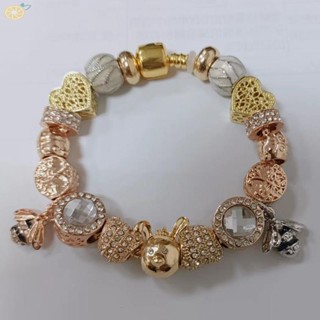 【VARSTR】Gorgeous Heart Charm Beaded Bracelets with Crystal Beads Perfect for DIY Jewelry