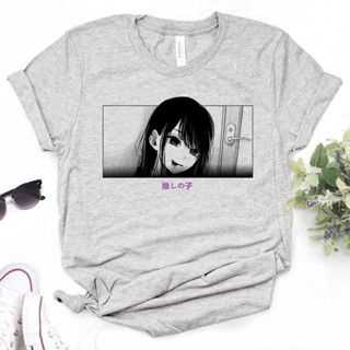 เสื้อยืด พิมพ์ลายการ์ตูนมังงะ Oshi No Ko แฟชั่นฤดูร้อน สําหรับผู้หญิง