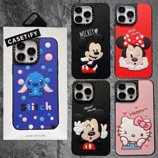 Casetify 【มิกกี้ มินนี่ สติตช์ เฮลโลคิตตี้】เคสโทรศัพท์มือถือ PVC กันกระแทก ลายมิกกี้ 3D พร้อมกล่องบรรจุ สําหรับ iPhone 11 12 13 14 Pro Max