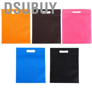 Dsubuy 50Pcs Die Cut Non Woven Bags Eco Friendly Flat Mouth Tote Fabric Garment