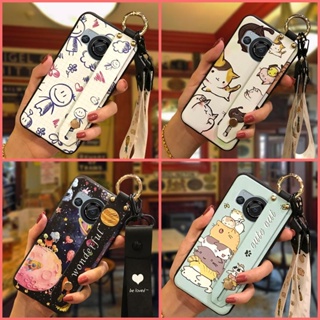 Original Waterproof Phone Case For Sharp Aquos R8/SH-52D Cute Phone Holder Kickstand Fashion Design Soft Case Durable Lanyard