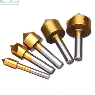 【Big Discounts】5pcs High Carbon Steel Drill Bits with Titanium Coating 90 Degree for Chamfering#BBHOOD