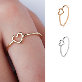 แหวนแฟชั่น รูปหัวใจกลวง ของขวัญวันวาเลนไทน์