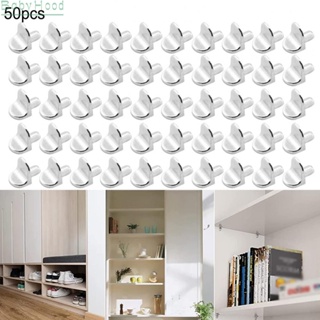 【Big Discounts】50x Shelf Pins For Kitchen Cabinet 5mm Bracket-Style Support Pegs Silver#BBHOOD