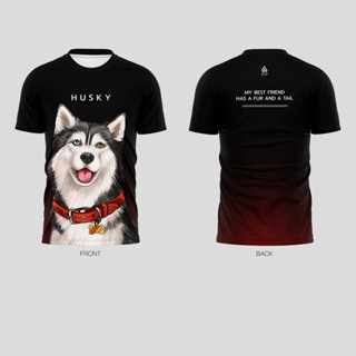 พร้อมส่ง ทุกวัน💥 เสื้อวิ่งพิมพ์ลายน้อน Husky