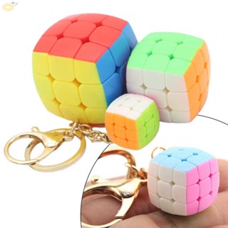 【VARSTR】Toy Hobby Key Chain Pendants Puzzle Schoolbags Small Rubiks Cube Smooth