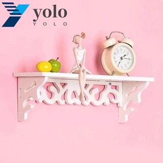 Yolo ชั้นไม้แขวนผนัง PVC สีขาว ประหยัดพื้นที่ แฮนด์เมด สําหรับห้องเด็ก