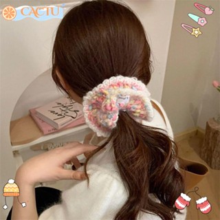 Cactu ใหม่ ยางรัดผม|ห่วงลําไส้ ขนาดใหญ่ สีพื้น สําหรับผู้หญิง