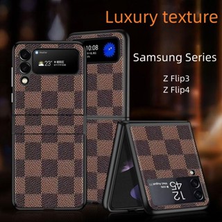 【หนังพับ】เคสโทรศัพท์มือถือ ชุบทอง กันกระแทก ป้องกันเลนส์ สําหรับ SAMSUNG Filp 3 4 5