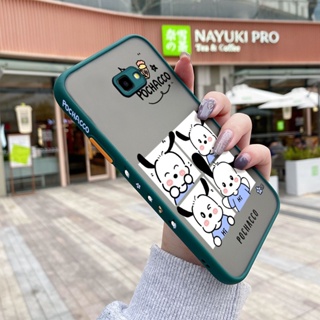 เคสซิลิโคนใส ขอบสี่เหลี่ยม กันกระแทก ลายการ์ตูน Pochacco น่ารัก สําหรับ Samsung galaxy J4 2018 J4 Plus 2018 J4 Prime