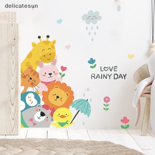 Delicatesun สติกเกอร์ติดผนัง ลายสัตว์ สําหรับตกแต่งบ้าน ห้องนอนเด็ก ห้องนั่งเล่น