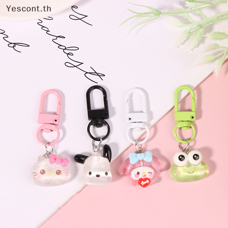 Yescont พวงกุญแจ จี้ห้อยโทรศัพท์ ลายการ์ตูน Cinnamonroll Hello Kitty น่ารัก สําหรับตกแต่งกระเป๋า
