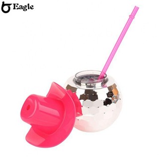 ⭐24H SHIPING⭐600ml Disco Ball Cups Cowboy Disco Ball Cup With Lid &amp; Straw Reusable Gift X1