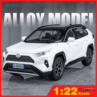 Klt โมเดลรถยนต์จําลอง 1:22 Toyota Rav4 Suv ของเล่นสําหรับเด็ก