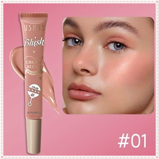 Ushas Liquid Blush Brightening Facial Contour Fine Silky Pink Purple Pigment Natural Rouge Blush Cream เมคอัพติดทนนาน 4 สี JOYFEEL