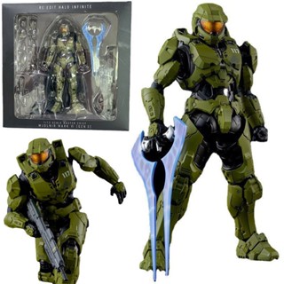 [พร้อมส่ง] โมเดลตุ๊กตาฟิกเกอร์ HALO 5 Master Chief HALO Unlimited 1/12 ขยับได้ บรรจุกล่อง V9IY