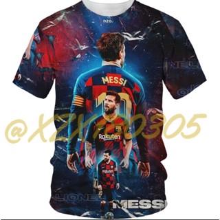 (ทั้งหมดในสต็อก Xzx180305) เสื้อยืดคอกลม แขนสั้น พิมพ์ลาย Lionel Messi 3D แฟชั่นฤดูร้อน สําหรับผู้ชาย และผู้หญิง 11