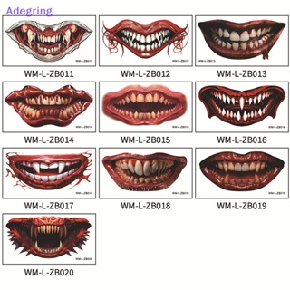 [Adegring] สติกเกอร์รอยสักชั่วคราว ลายฮาโลวีน กันน้ํา สีเข้ม