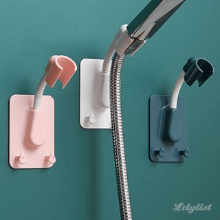 ღ ที่วางหัวฝักบัวปรับได้ 360° Self-adhesive Showerhead Bracket Wall Mount Shower Stand Rack Bathroom Accessories