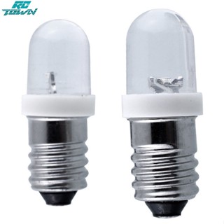 Rctown E10 หลอดไฟ Dc 6 / 12 / 24v Led ฐานสกรูไฟแสดงสถานะหลอดไฟสัญญาณเตือนขนาดเล็ก