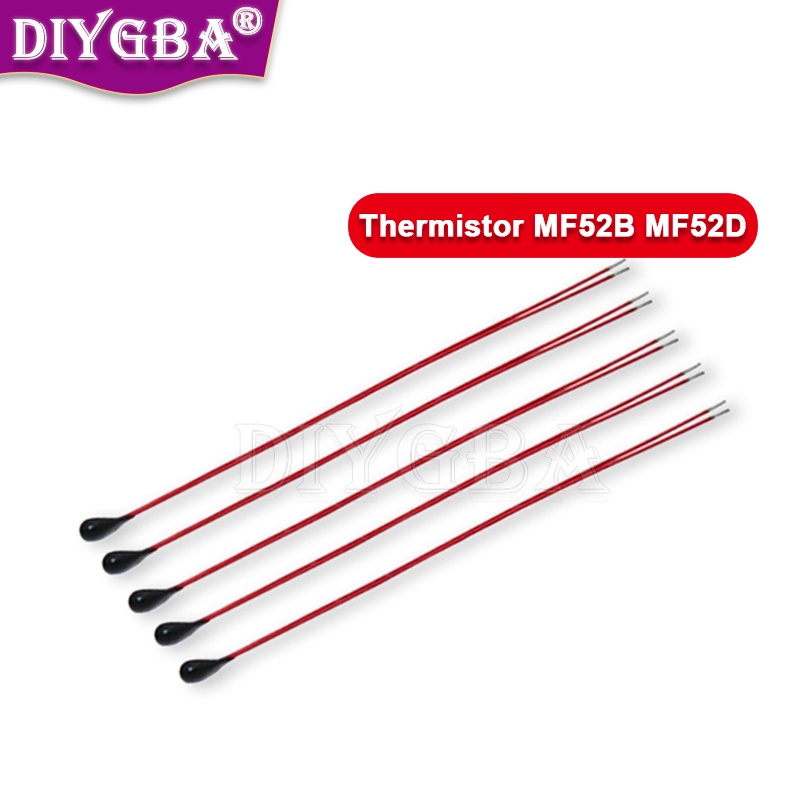 10PCS MF52B MF52D NTC Thermistor ตัวต้านทานความร้อน 10K 100K Probe สาย B3950 B3435 1% 10 ซม.เซ็นเซอร