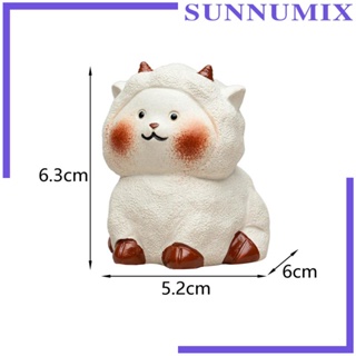 [Sunnimix] ฟิกเกอร์รูปปั้นแกะ แฮนด์เมด สําหรับตกแต่งบ้าน โต๊ะทํางาน ห้องนอน สํานักงาน