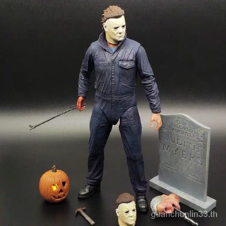 ของแท้ ตุ๊กตา NECA Halloween Moonlight Panic Michael Miles ขยับได้ ขนาด 23 ซม.