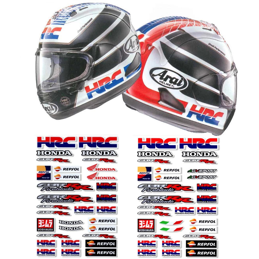สติกเกอร์สะท้อนแสง Honda HRC สำหรับหมวกกันน็อคและมอเตอร์ไซค์ PCX Wave Click ADV Forza Super Cub ZoomerX