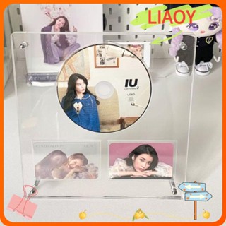 Liaoy ขาตั้งแสดงแผ่น CD แบบใส 3 นิ้ว สําหรับตกแต่งบ้าน