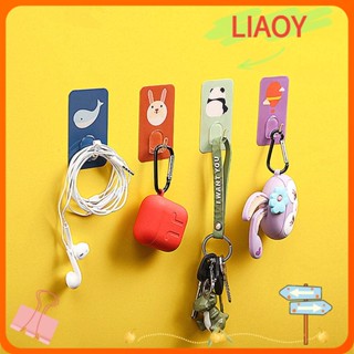 Liaoy 1 ชิ้น กาวติดผนัง ตะขอสัตว์ ห้องน้ํา ห้องครัว อุปกรณ์ เจาะฟรี การ์ตูน