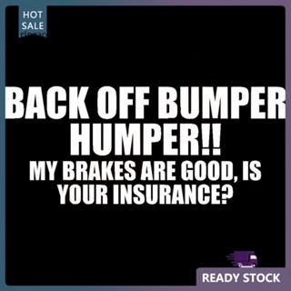 สติกเกอร์ไวนิล RGA BACK OFF BUMPER HUMPER Letters SUV สําหรับติดตกแต่งหน้าต่างรถยนต์