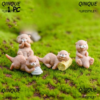 Qinjue โมเดลฟิกเกอร์ รูปนาก 1 ชิ้น สําหรับตกแต่งบ้านตุ๊กตา