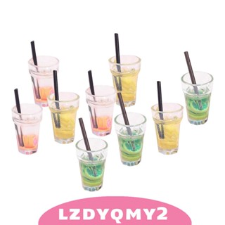 [Lzdyqmy2] โมเดลแก้วเครื่องดื่มจําลอง ขนาดเล็ก 1:12 หลากสี สําหรับตกแต่งบ้านตุ๊กตา