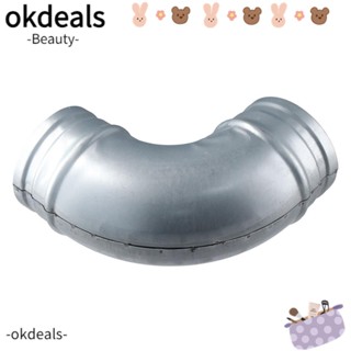 OKDEALS ท่อเหล็กสเตนเลส เชื่อมต่อสังกะสี 90 องศา