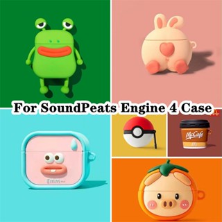 【จัดส่งด่วน】เคสหูฟัง แบบนิ่ม ลายการ์ตูน สําหรับ SoundPeats Engine 4 SoundPeats Engine 4