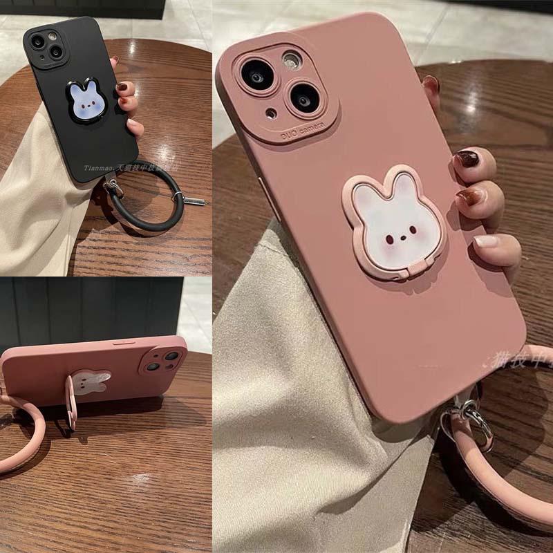 Huawei Nova3 Nova3i Nova3e Nova4 Nova4e Nova10SE Honor8X Y9Prime Y9 Y6 Y6Pro Y7 Y7Pro 2019 Y9S Y7A Y7P Nova Y70 Y90 Y61 Honor X7A X8A X9 X8 X5 Phone Case Rabbit Bracket Soft Cover