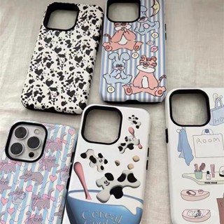 เคสป้องกันโทรศัพท์มือถือ ลาย Two-in-One สไตล์เกาหลี สําหรับ iPhone 14ProMax 13 12 11