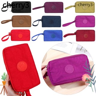 Cherry3 กระเป๋าสตางค์ ใบยาว ใส่เหรียญได้ สําหรับผู้หญิง